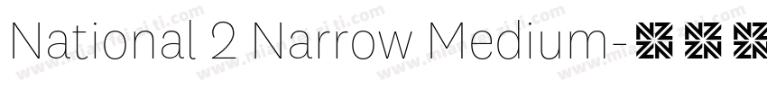 National 2 Narrow Medium字体转换